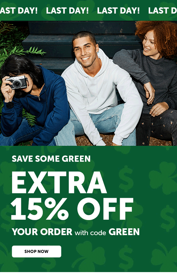 Extra 15% Off with Code GREEN